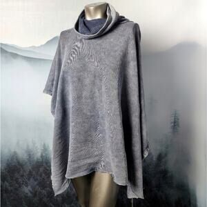 Aritzia Wilfred Free Blue Cowl Neck Cape Poncho Sweater | Women's S / M